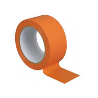 TECPLAST Lot de 6 Rubans adhésifs PVC orange bâtiment 50 mm x 33 m -  Rouleau adhésif de chantier orange